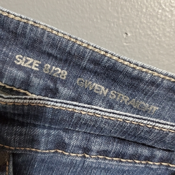 Code Bleu Womens Jeans Gwen Straight Embellished Back Pockets Size 8 - Picture 7 of 8